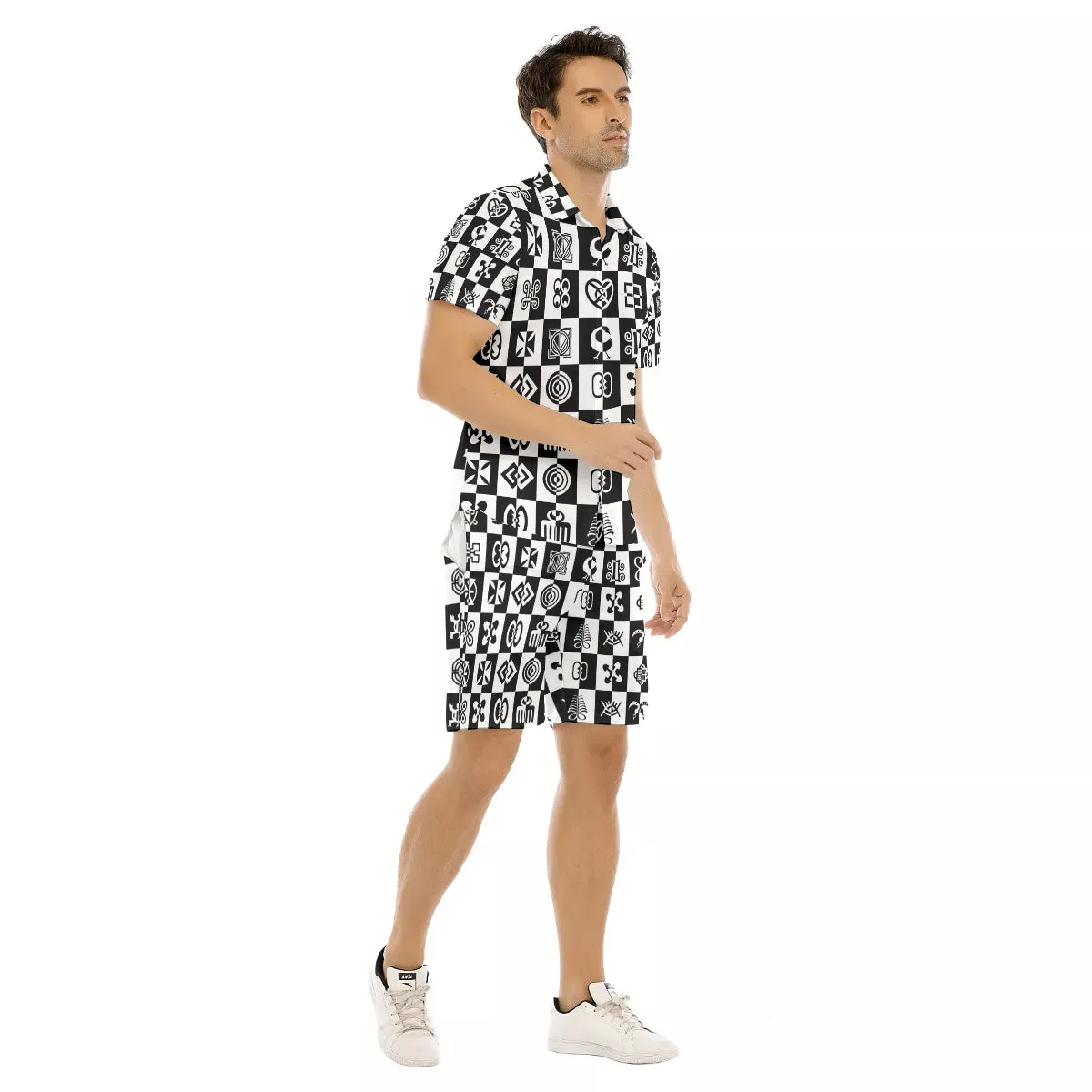 ADINKRA Men's Short Sleeve Shirt Sets