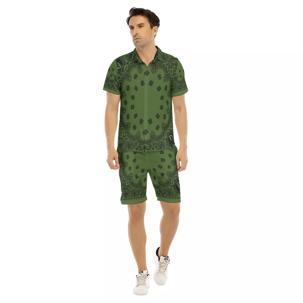 BANDANA KAKI Men's Short Sleeve Shirt Sets