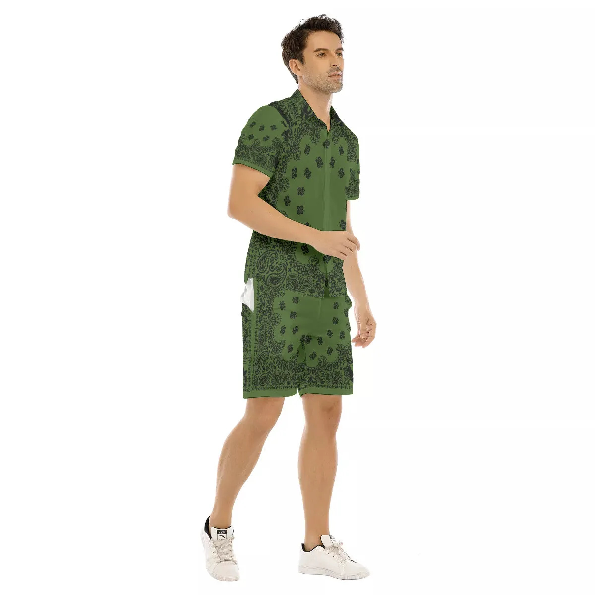 BANDANA KAKI Men's Short Sleeve Shirt Sets