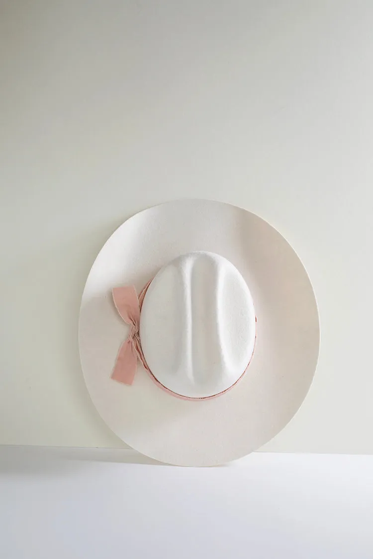 Blush Cotton Tie Hat Band