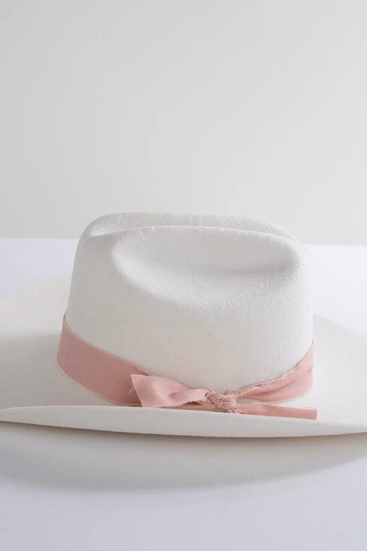 Blush Cotton Tie Hat Band