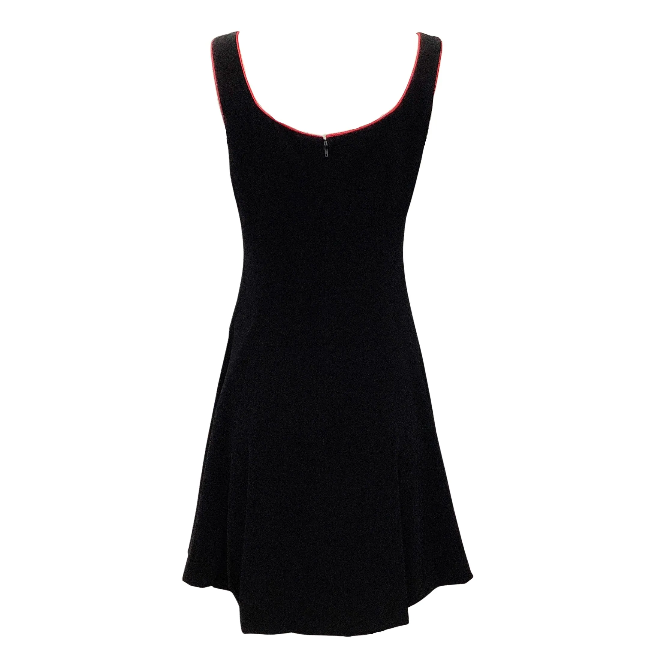 Bob Mackie Vintage Black Crepe Sleeveless In Depth Dress