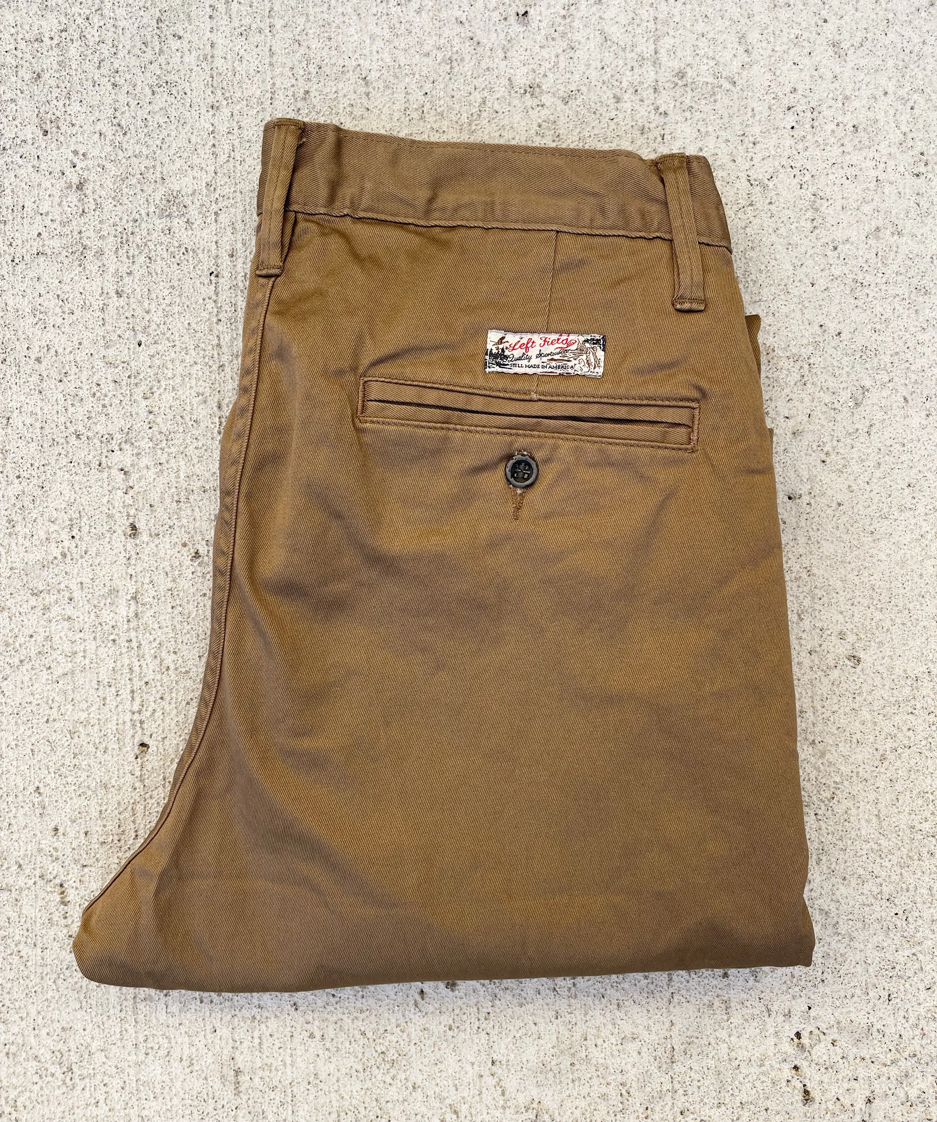 Coal Miner Dark Khaki 9 oz Japanese stretch sateen twill