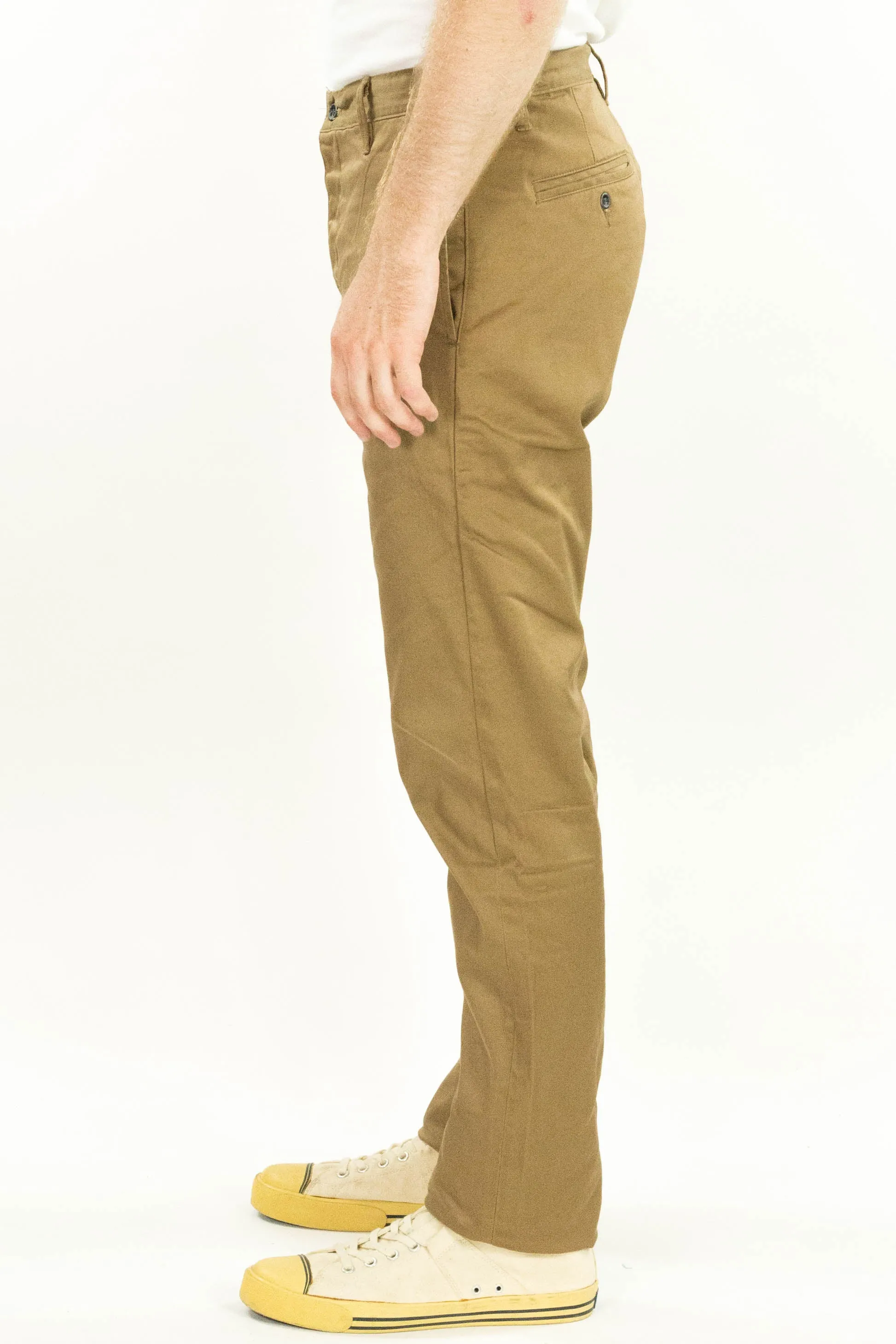 Coal Miner Dark Khaki 9 oz Japanese stretch sateen twill