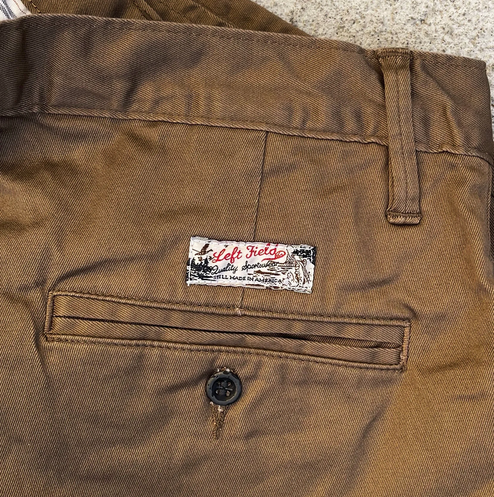 Coal Miner Dark Khaki 9 oz Japanese stretch sateen twill