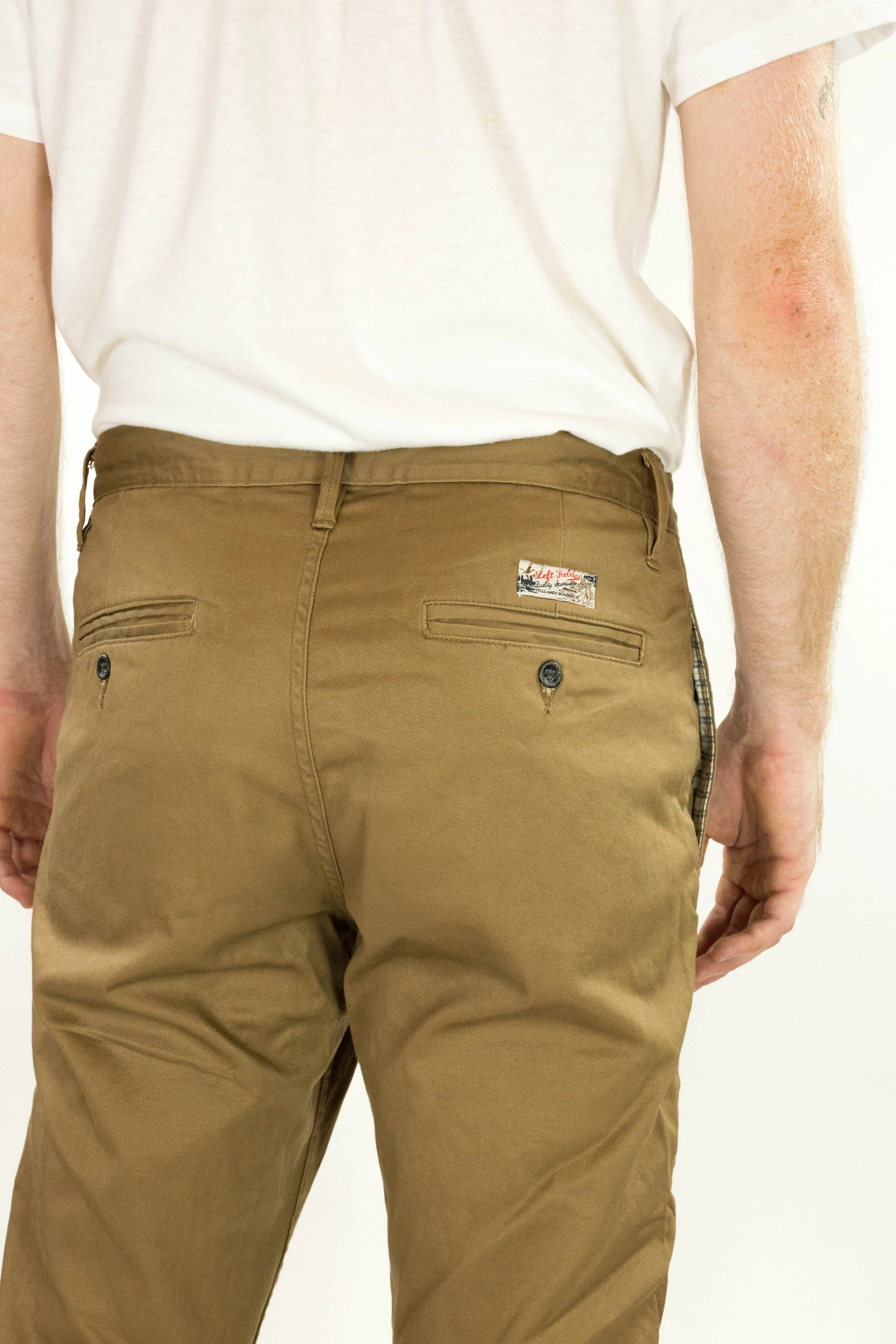 Coal Miner Dark Khaki 9 oz Japanese stretch sateen twill