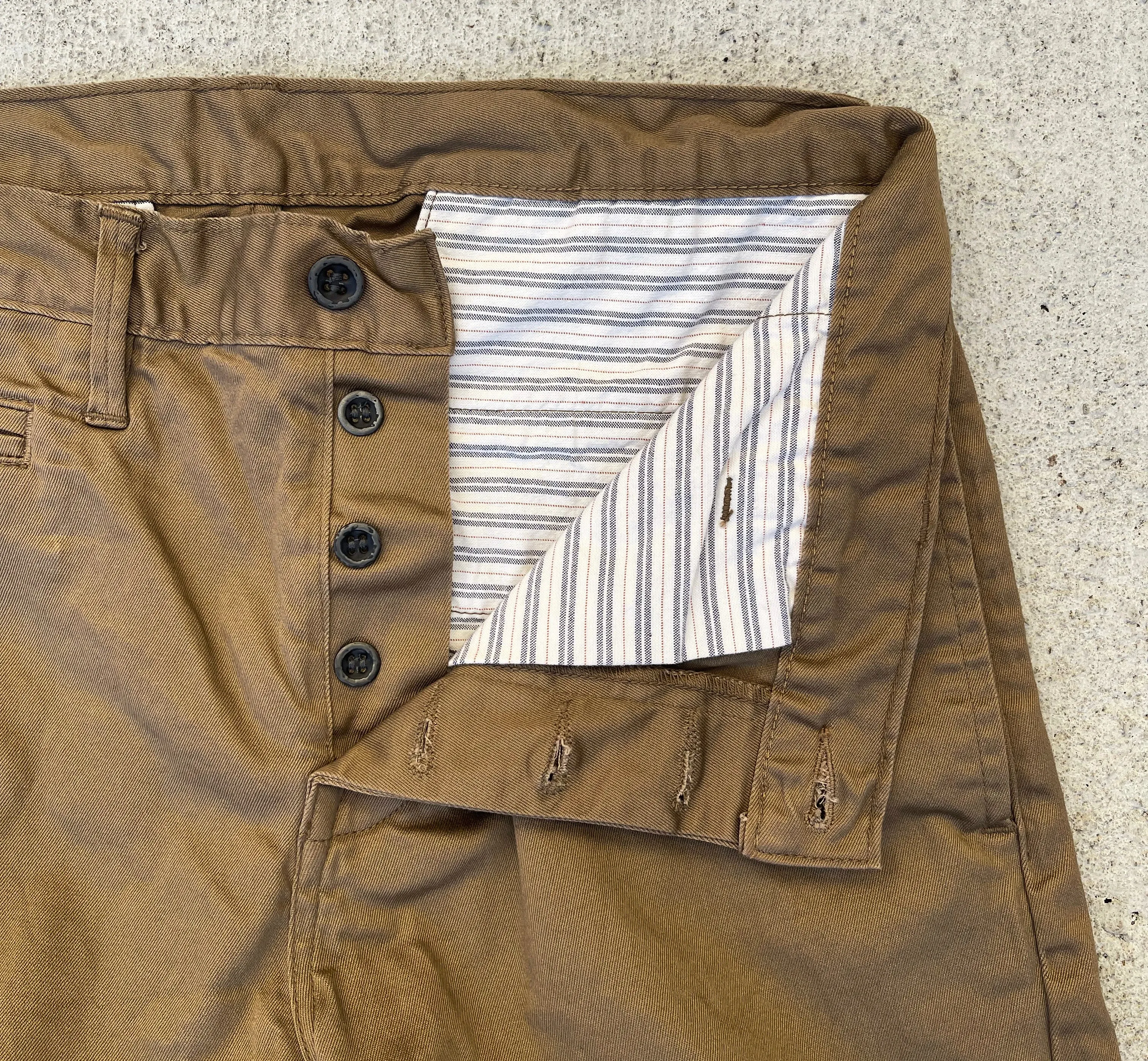 Coal Miner Dark Khaki 9 oz Japanese stretch sateen twill