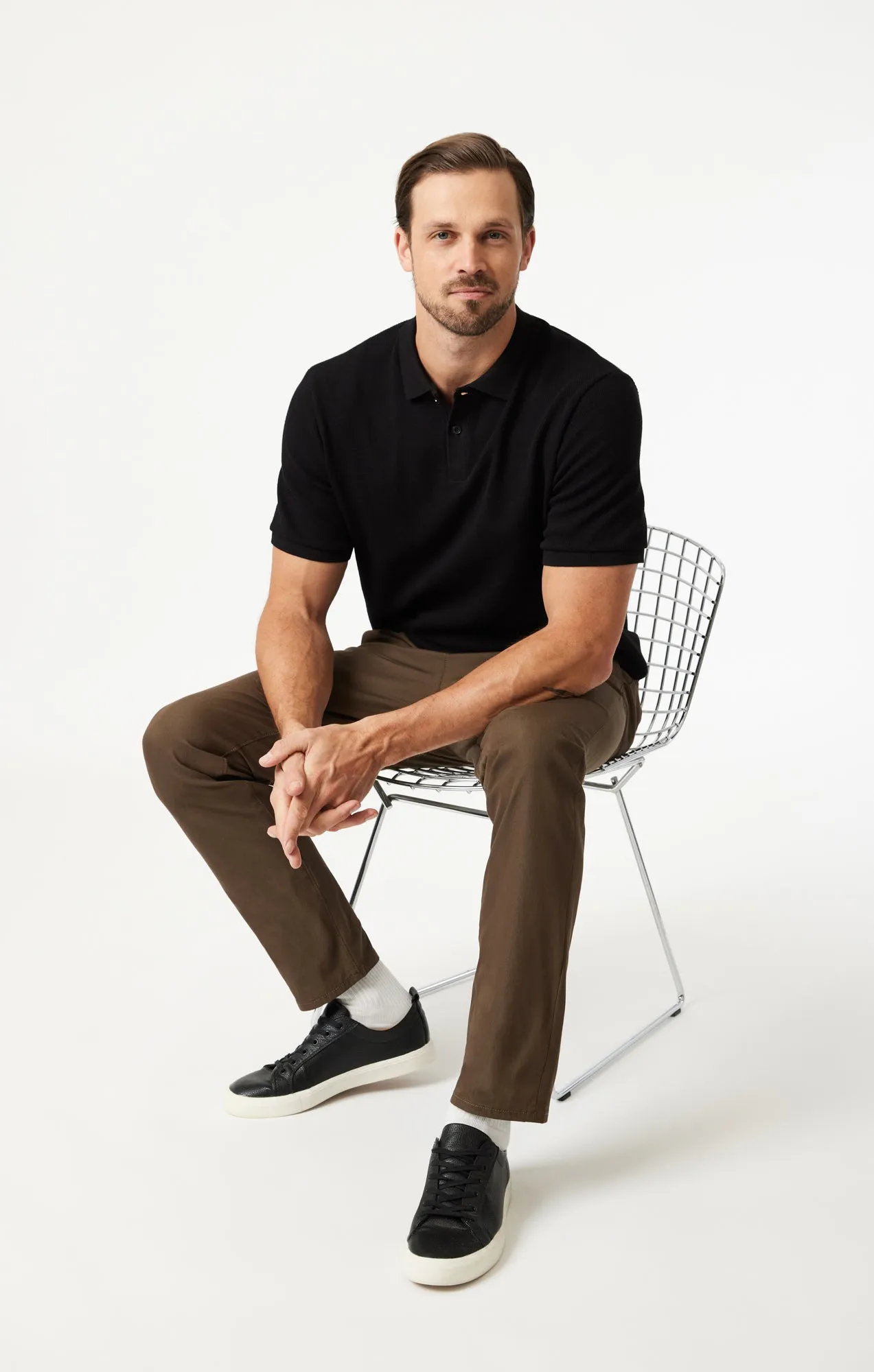DAWSON STRAIGHT LEG CHINO IN KHAKI TRUE MOVE