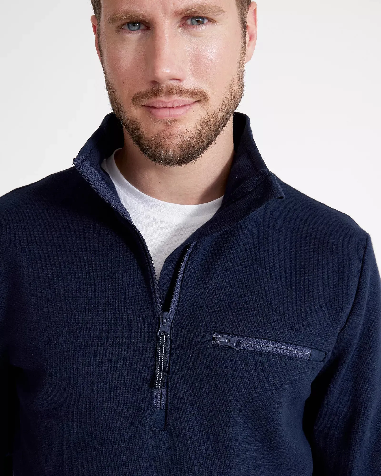 Holebrook Men's Jonte T-Neck Windproof Navy