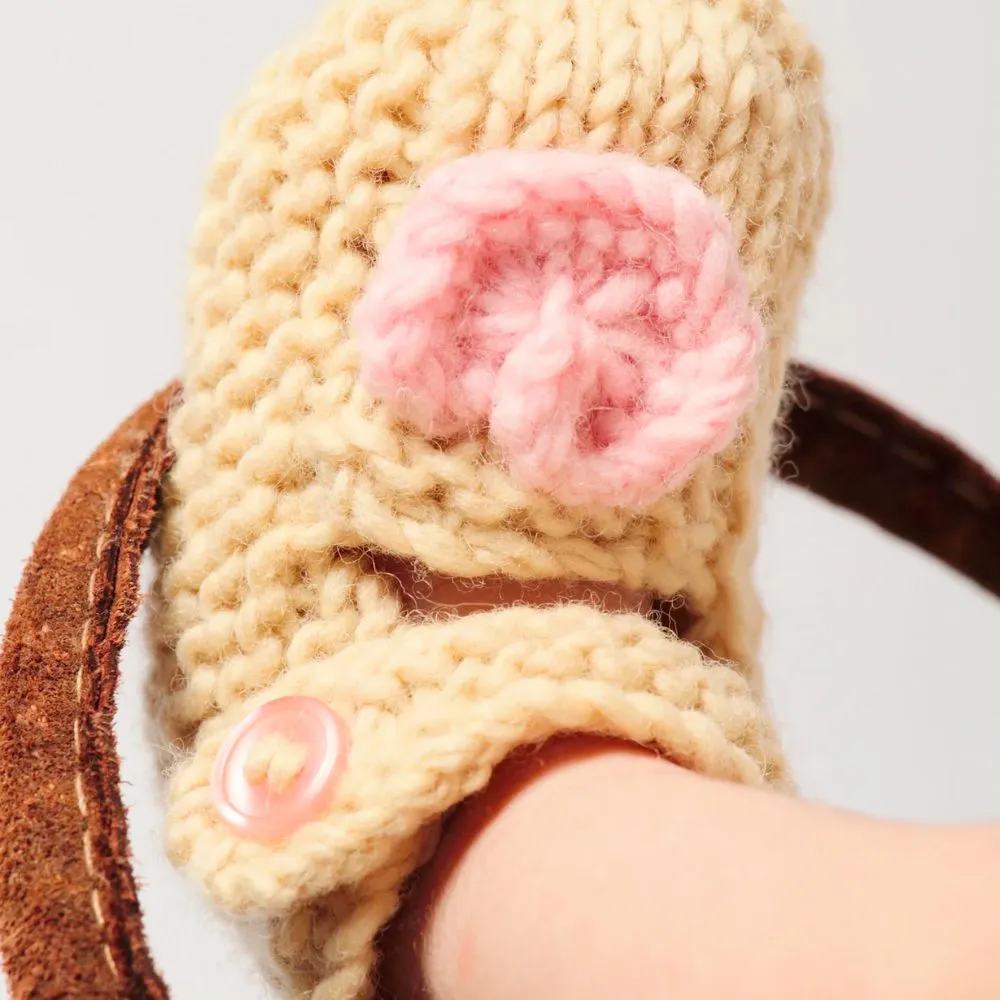 Isabell Hat & Flower Shoes Knitting Pattern - 8Ply (BC09)
