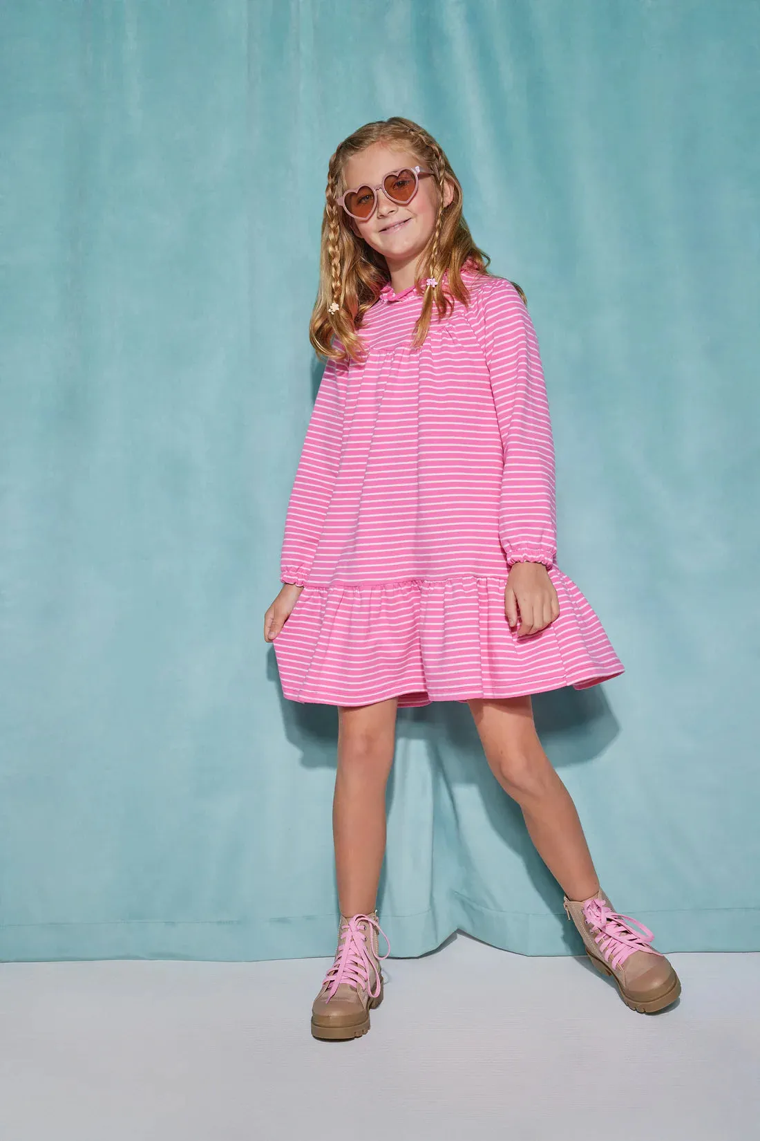 Jody Dress - Pink Stripe