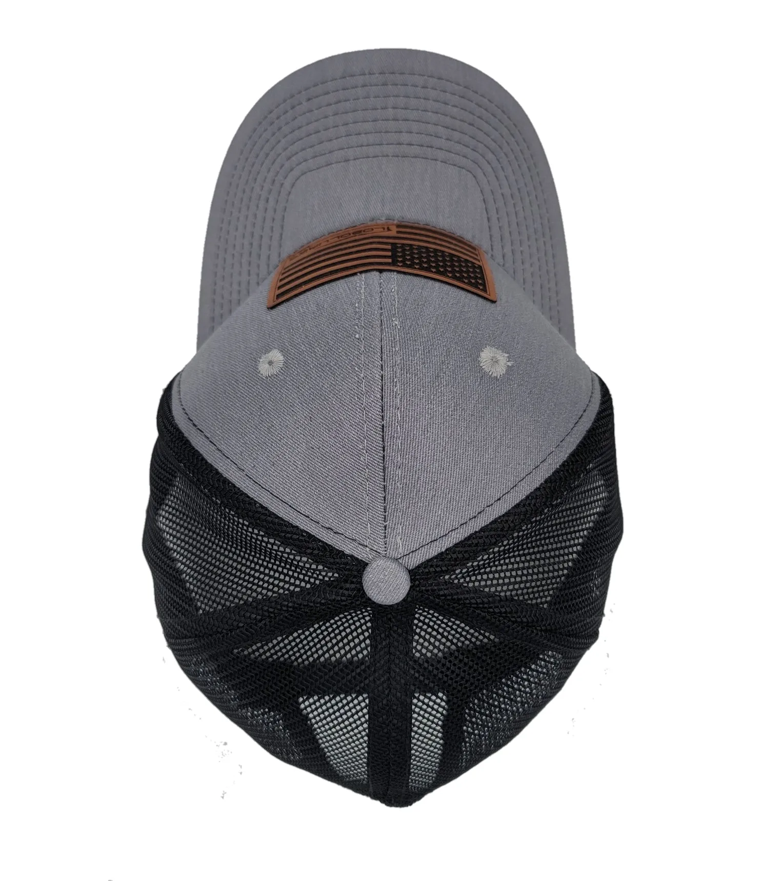 Lobo Lures USA Flag Leather Patch Series Baseball Hat