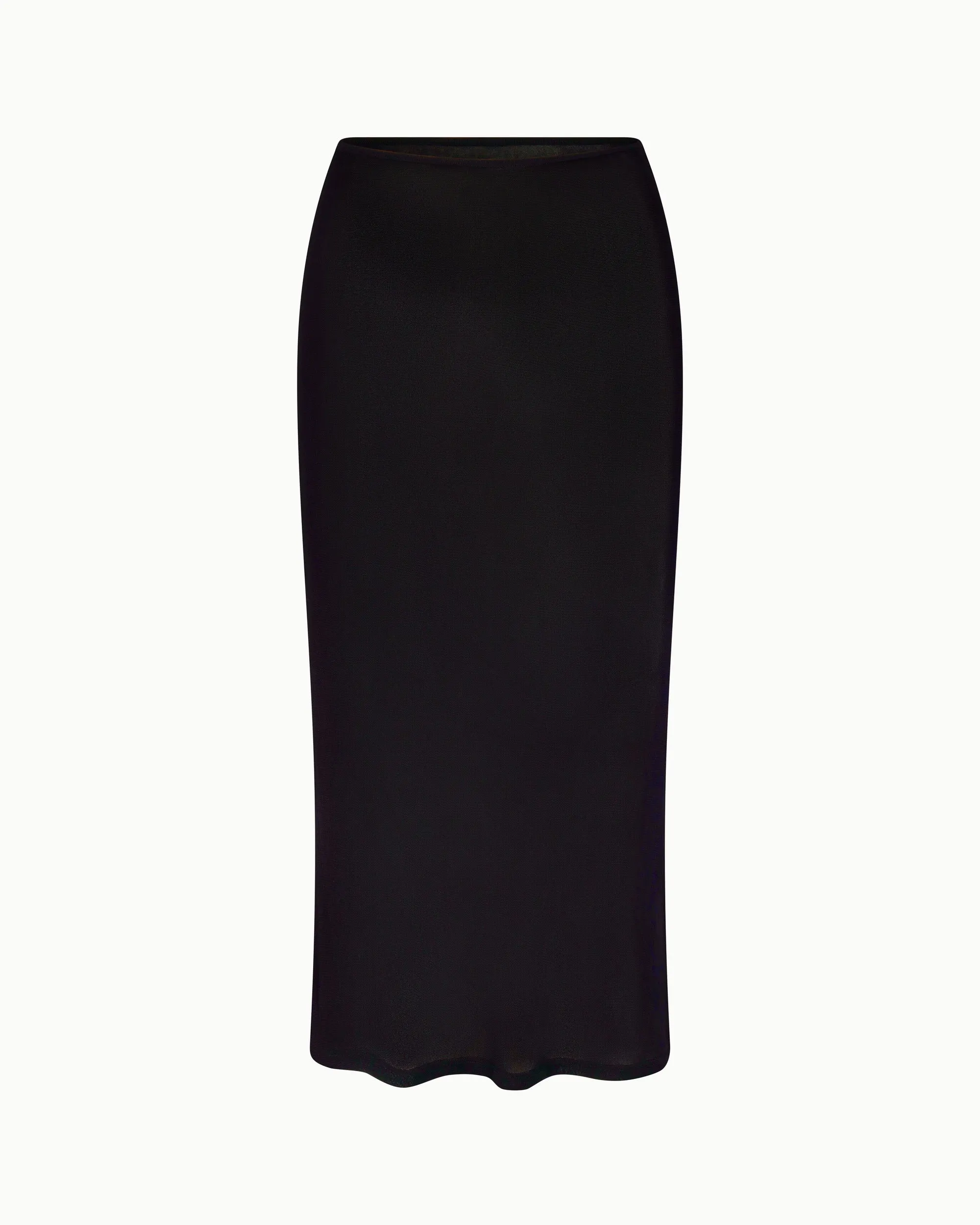 Mesh Midi Skirt | Black