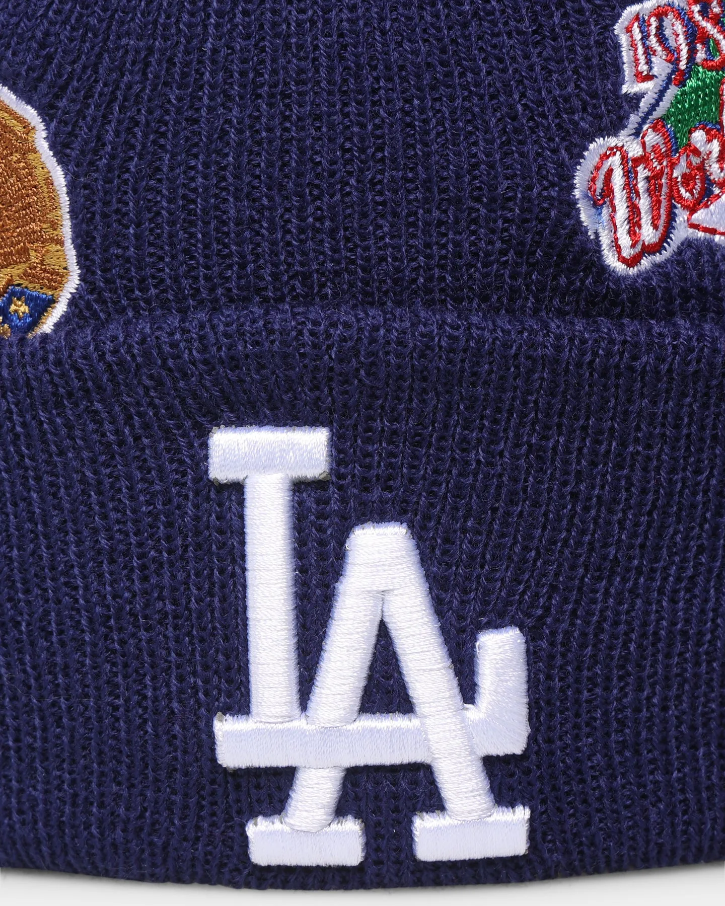 New Era Los Angeles Dodgers Knit Thin All-Over Beanie Navy