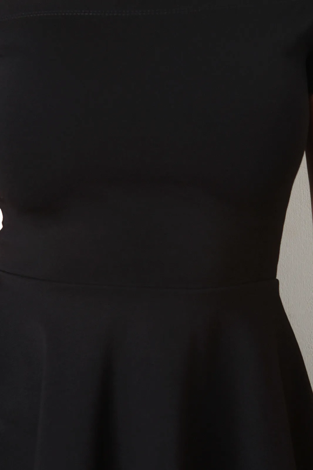 Off The Shoulder High-Low Ruffle Skater Dress
