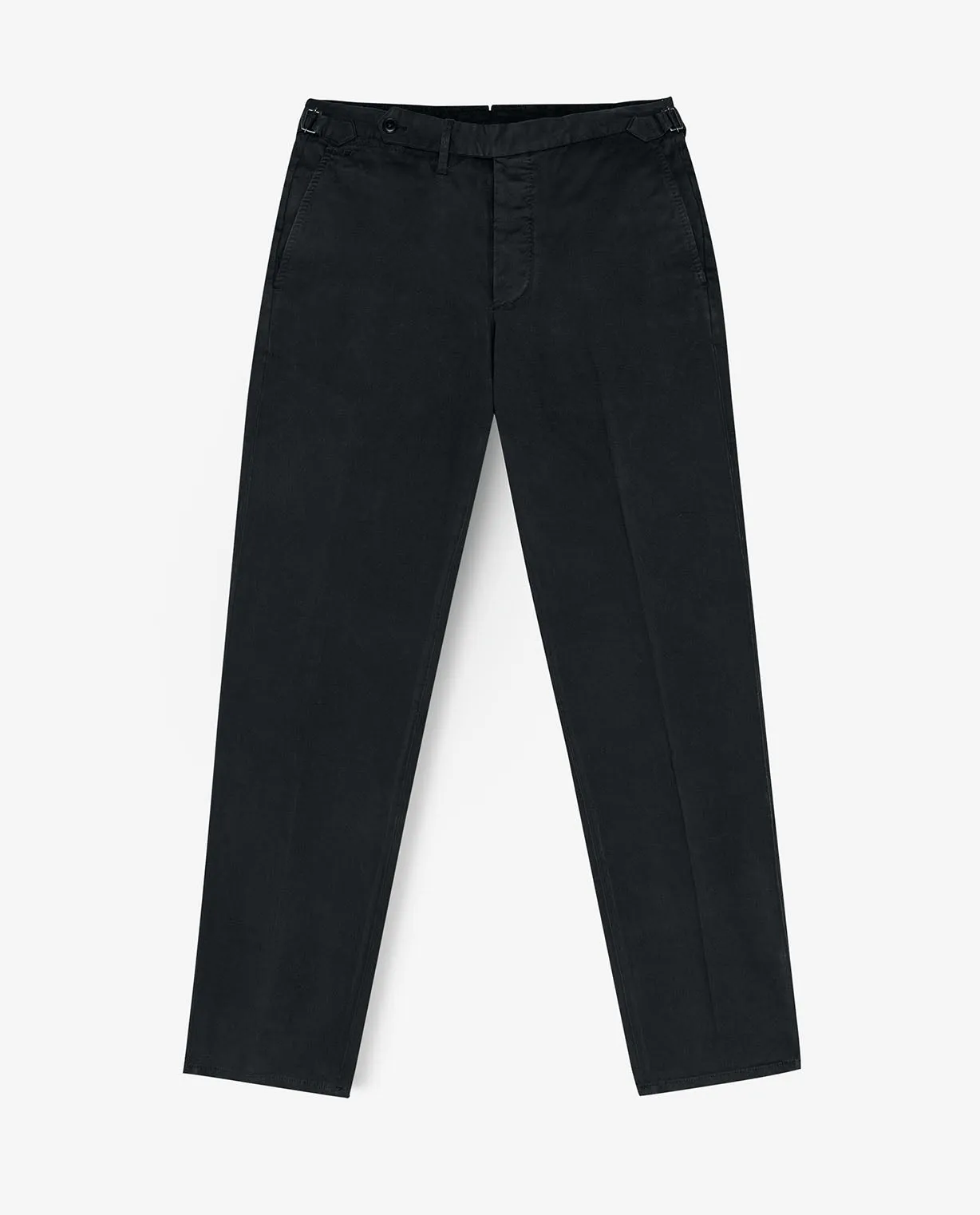 Olimpias Cotton Dark Grey Garment Dyed Stretch Broken Twill