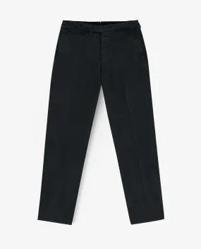 Olimpias Cotton Dark Grey Garment Dyed Stretch Broken Twill