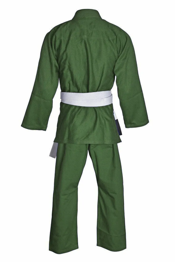 Olive Green Color Custom Brazilian JIU-JITSU GI/ BJJ KIMONO
