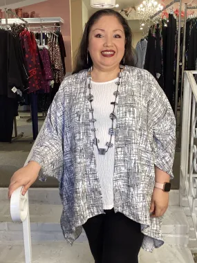 POPCORN CHECK CARDIGAN - WHITE