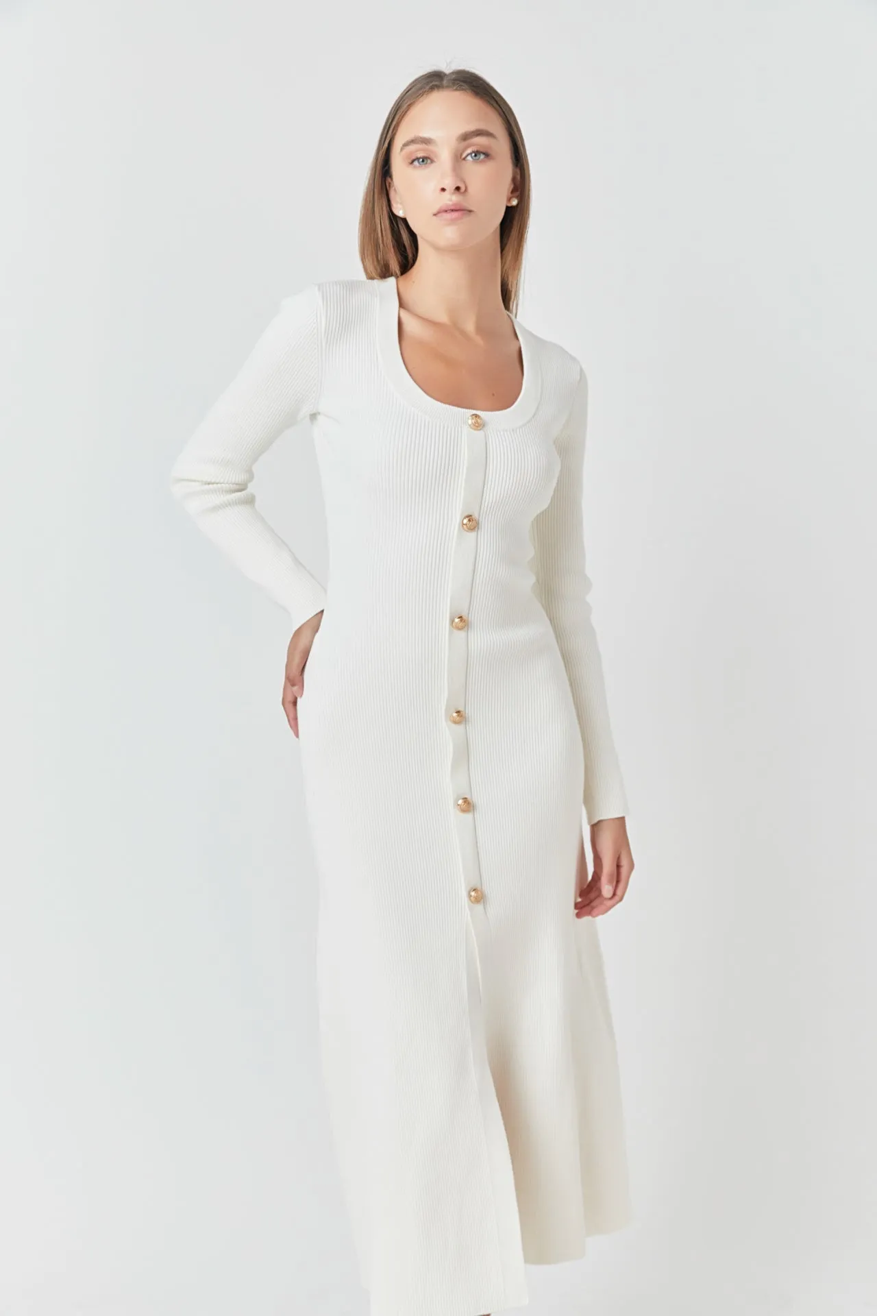 Premium Button-Down Maxi Dress