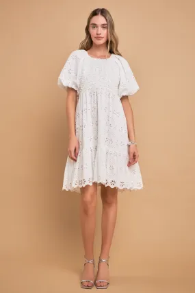 Premium Knit and Embroidery Combo Dress
