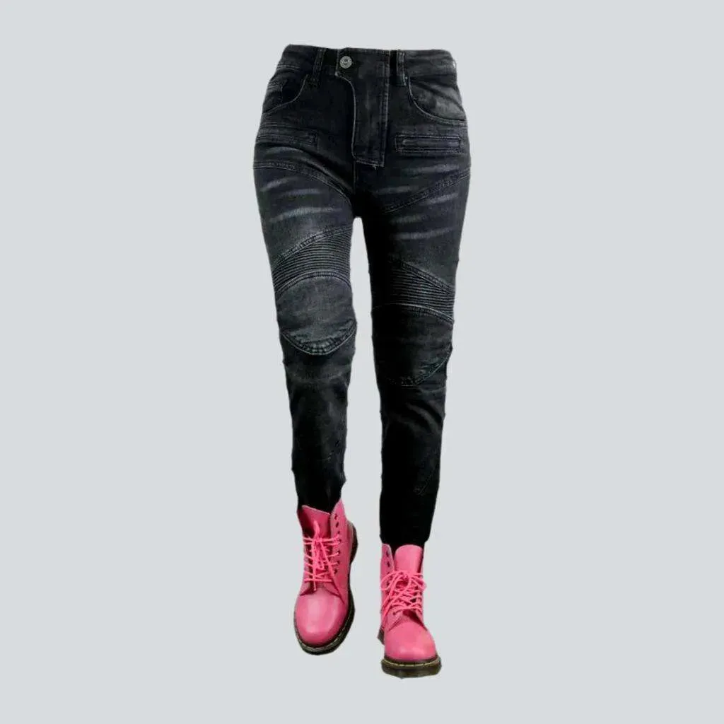 Protective biker jeans
 for women