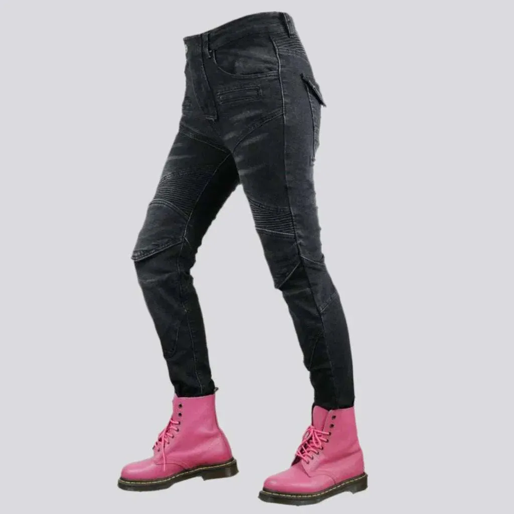 Protective biker jeans
 for women