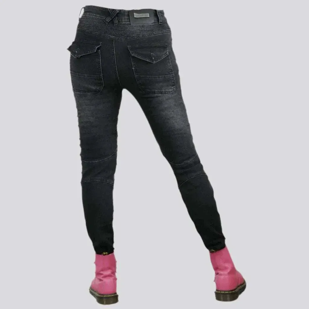 Protective biker jeans
 for women