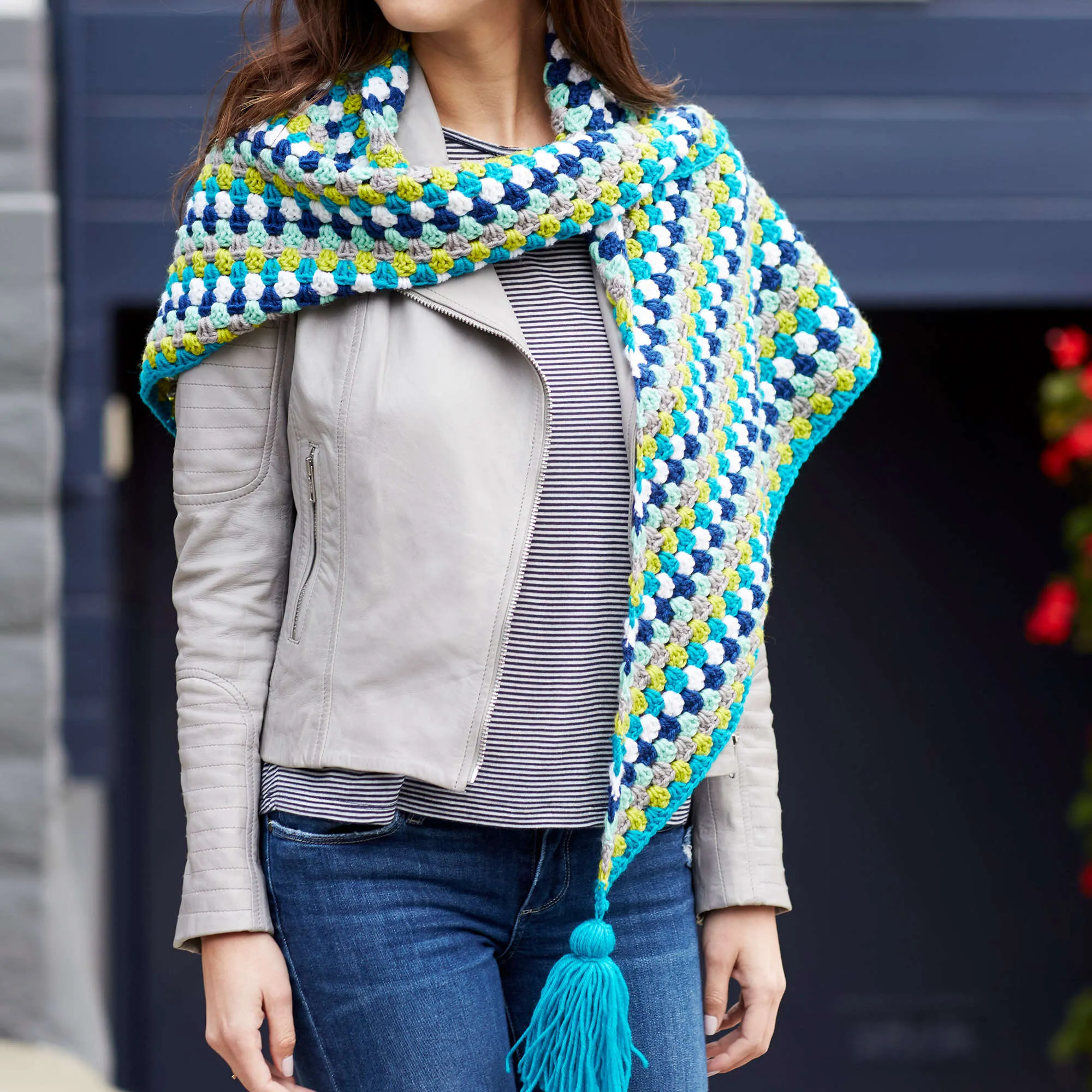 Red Heart Crochet Shivering Chic Shawl
