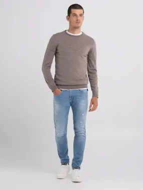 REPLAY PULLOVER AUS MERINO-SCHURWOLLE MIT RUNDHALSAUSSCHNITT UK3080