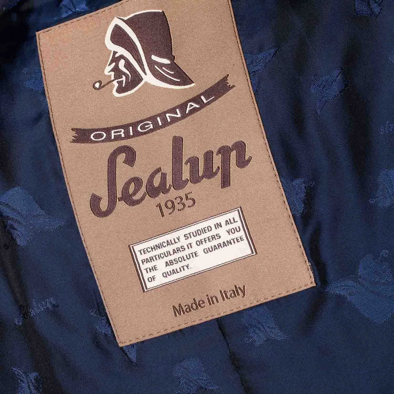 Sealup x MJ: Dunkelblauer Long-Peacoat "Genova" aus reiner Wolle - Iconic Sealup