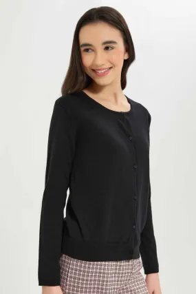 Senior Girls Black Cardigan