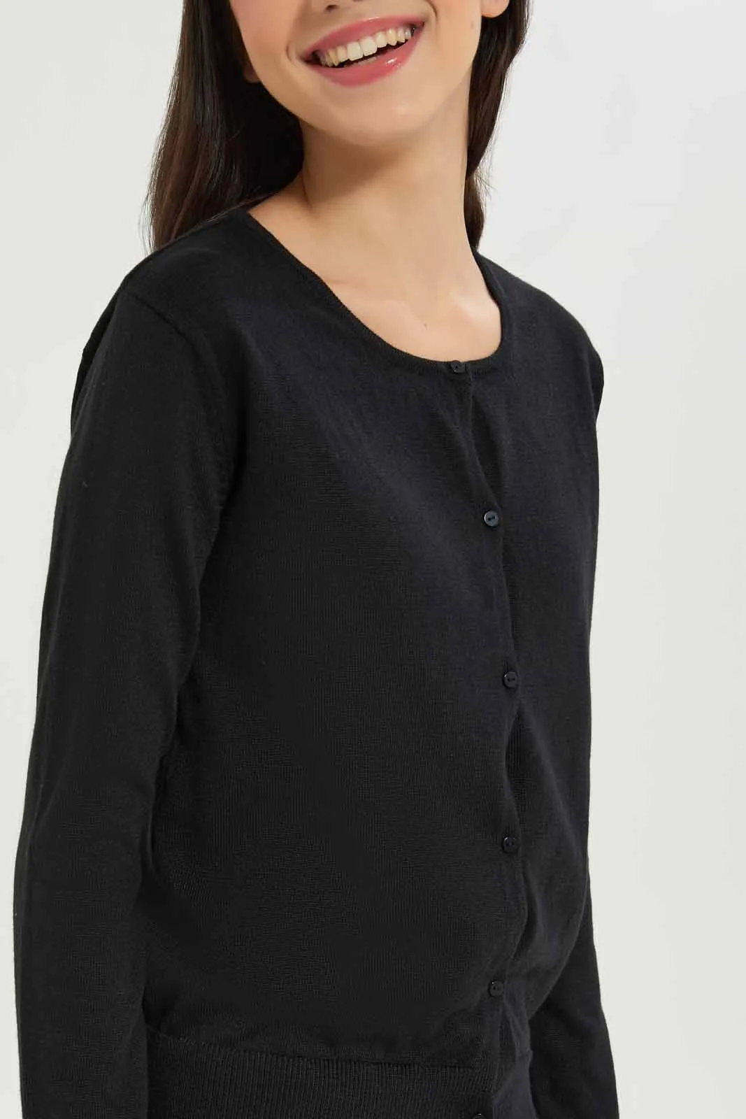 Senior Girls Black Cardigan
