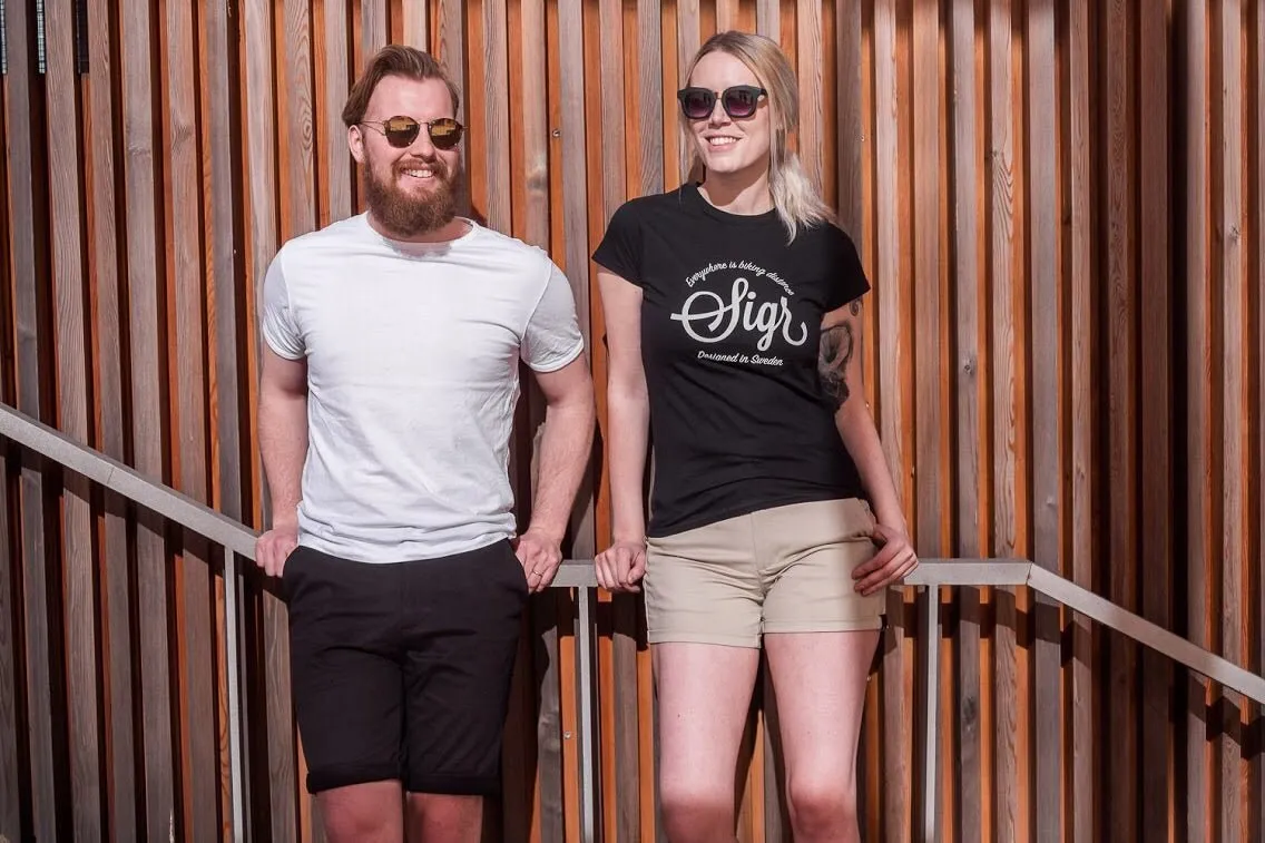 Strandvägen Men's Black Cycling Chino Shorts