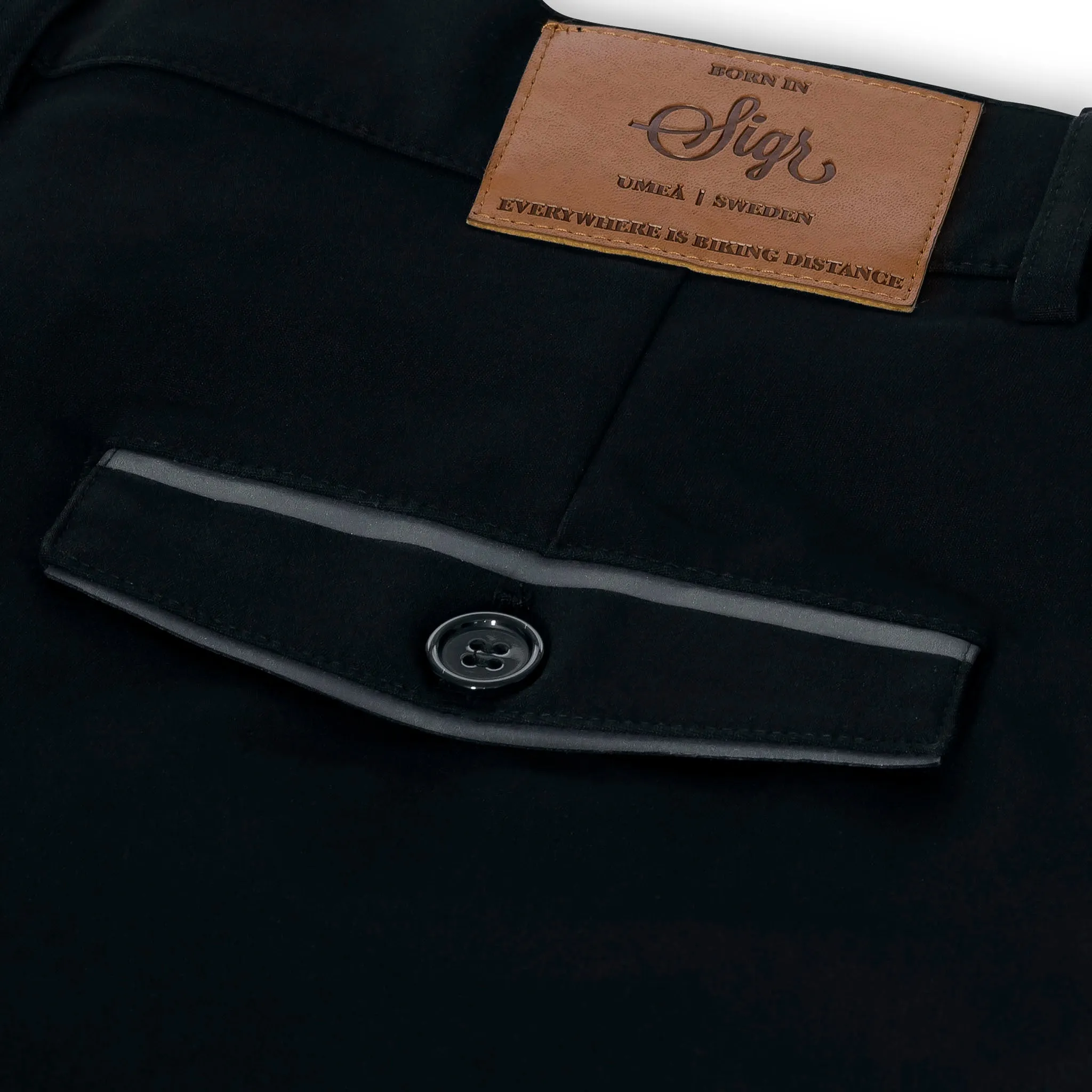 Strandvägen Men's Black Cycling Chino Shorts