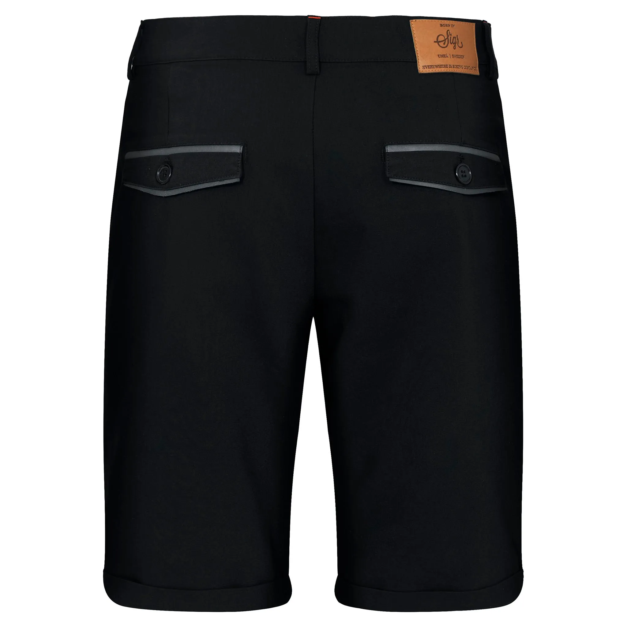 Strandvägen Men's Black Cycling Chino Shorts