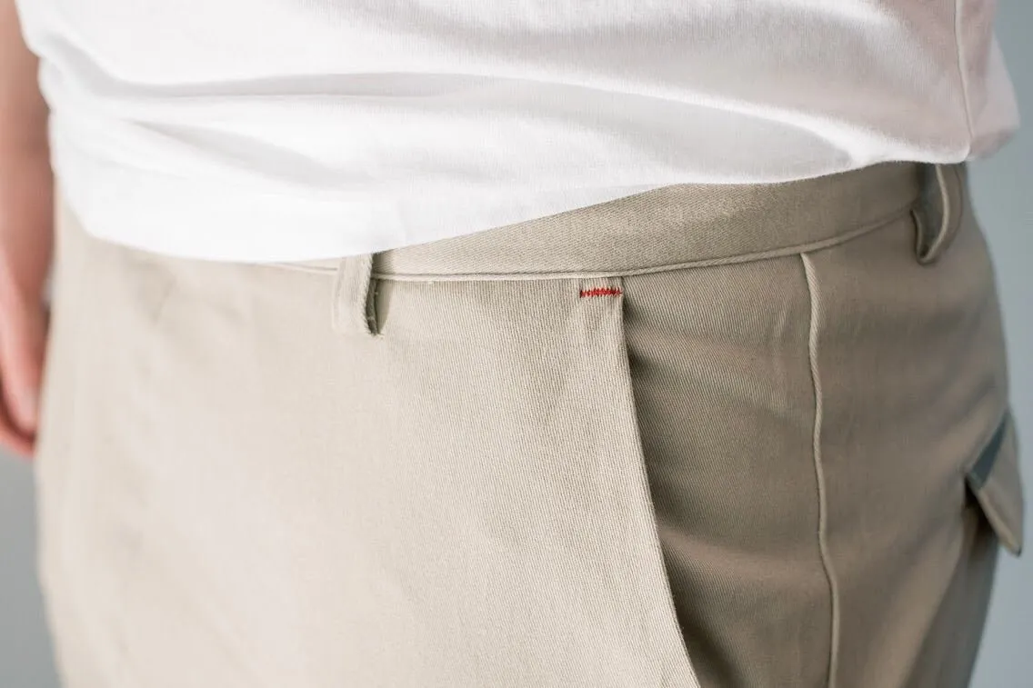 Strandvägen Men's Khaki Cycling Chino Shorts