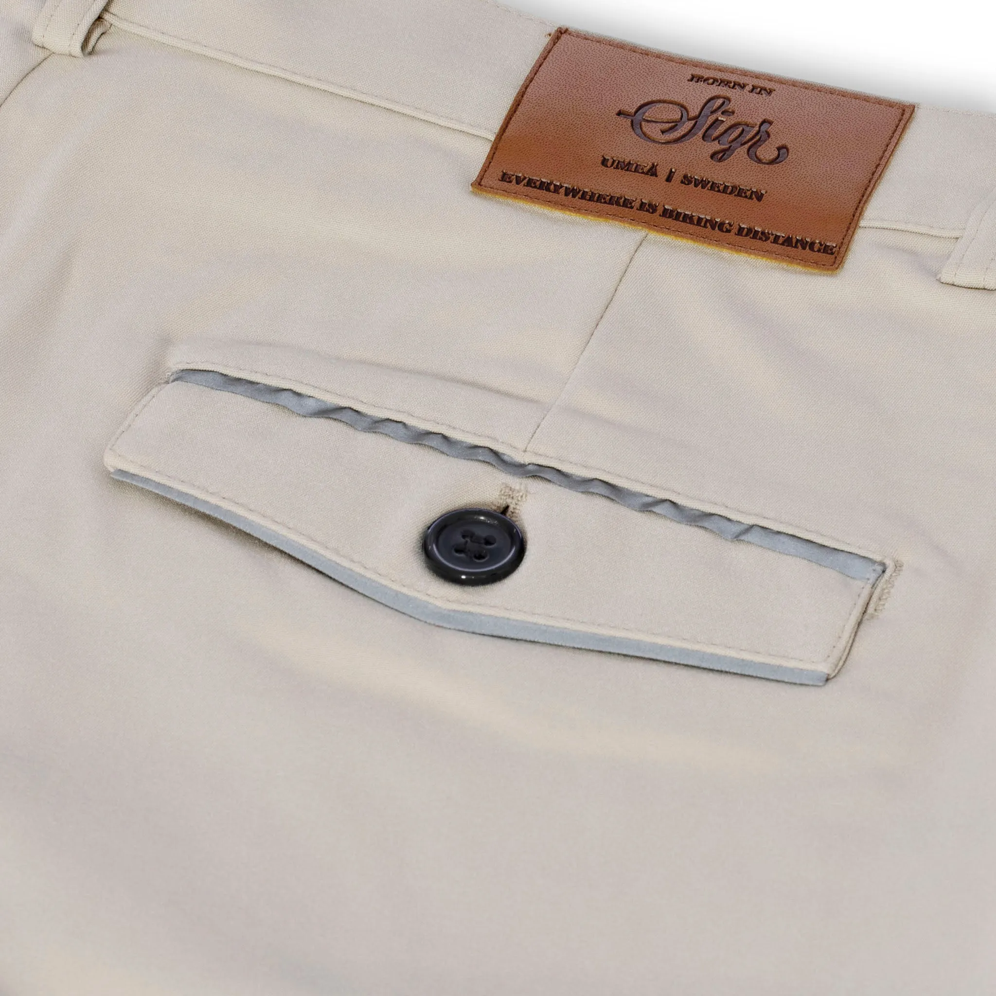 Strandvägen Men's Khaki Cycling Chino Shorts