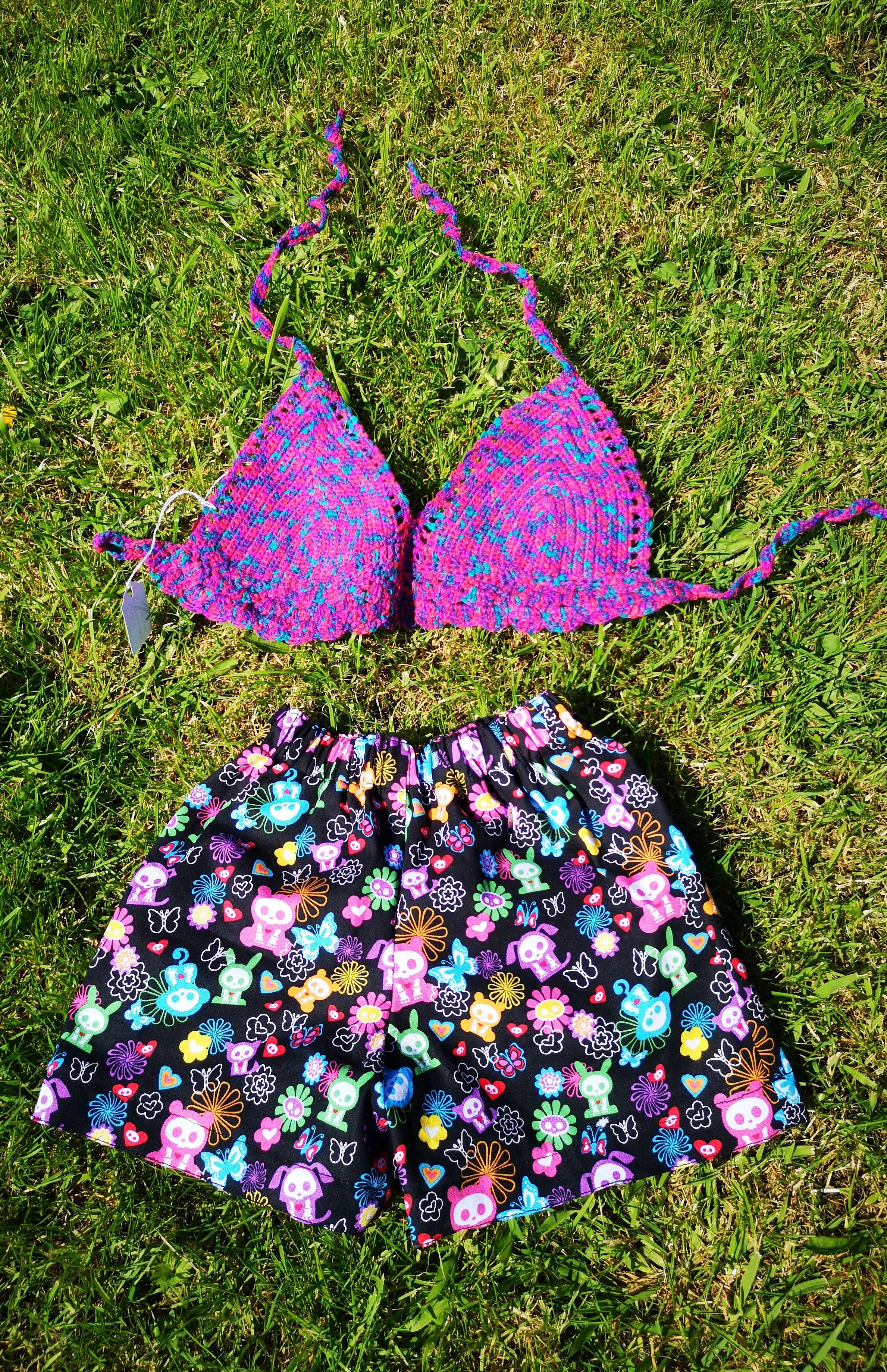 Summery fun, shorts and top suit for girls aged 3-5,Festival, beachy, boho, feel