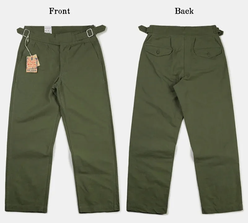 Vintage UK Army Military Trouser for Men - Khaki Olive