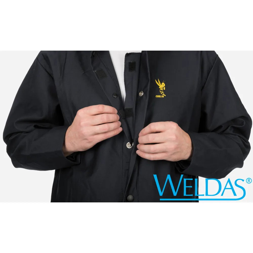 Weldas 33-8830XL COOL Welding Jacket 30" Cotton FR Navy XL
