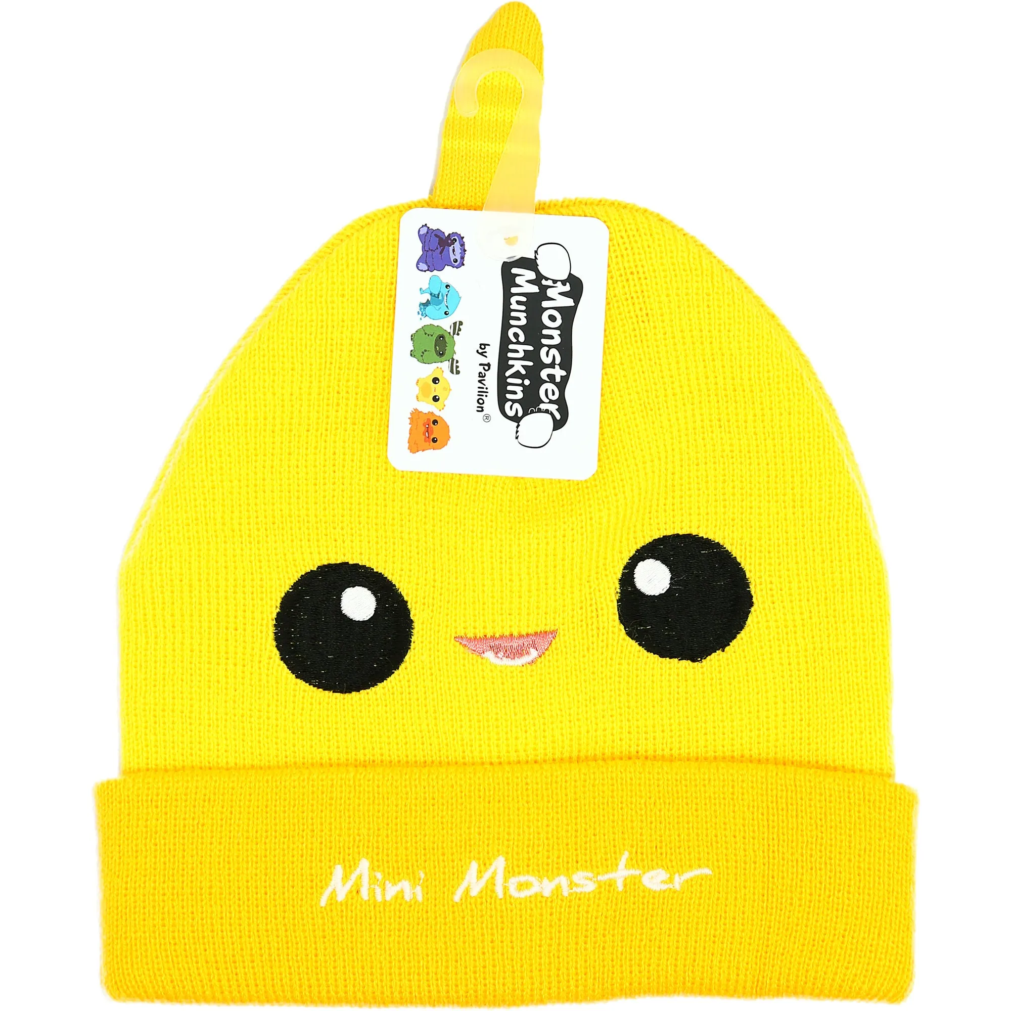 Yellow Mini Monster One Size Fits All Baby Hat